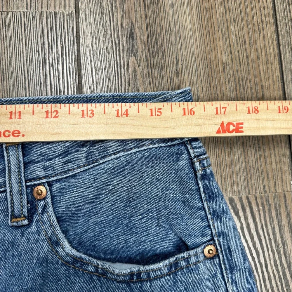 Levis Premium 551 Z Straight California Patched Jeans Blue Denim Mens 32x30